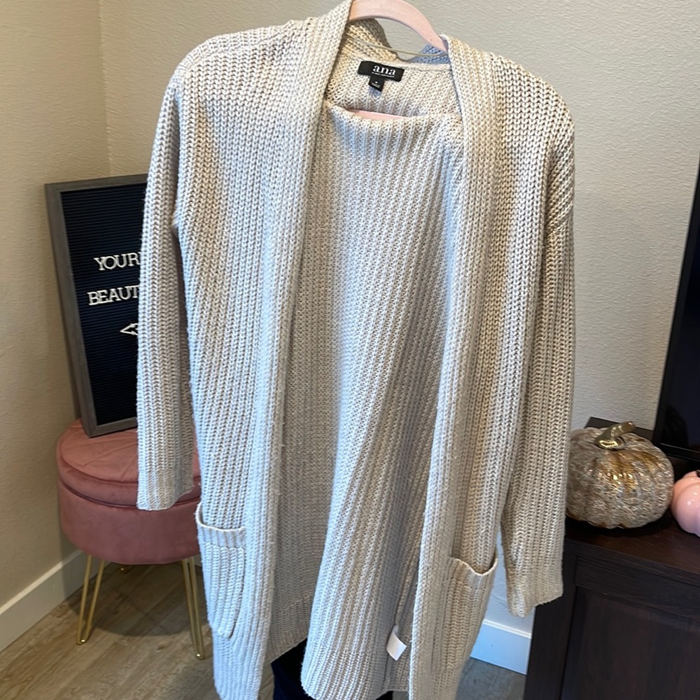 Small, light beige, lightly used